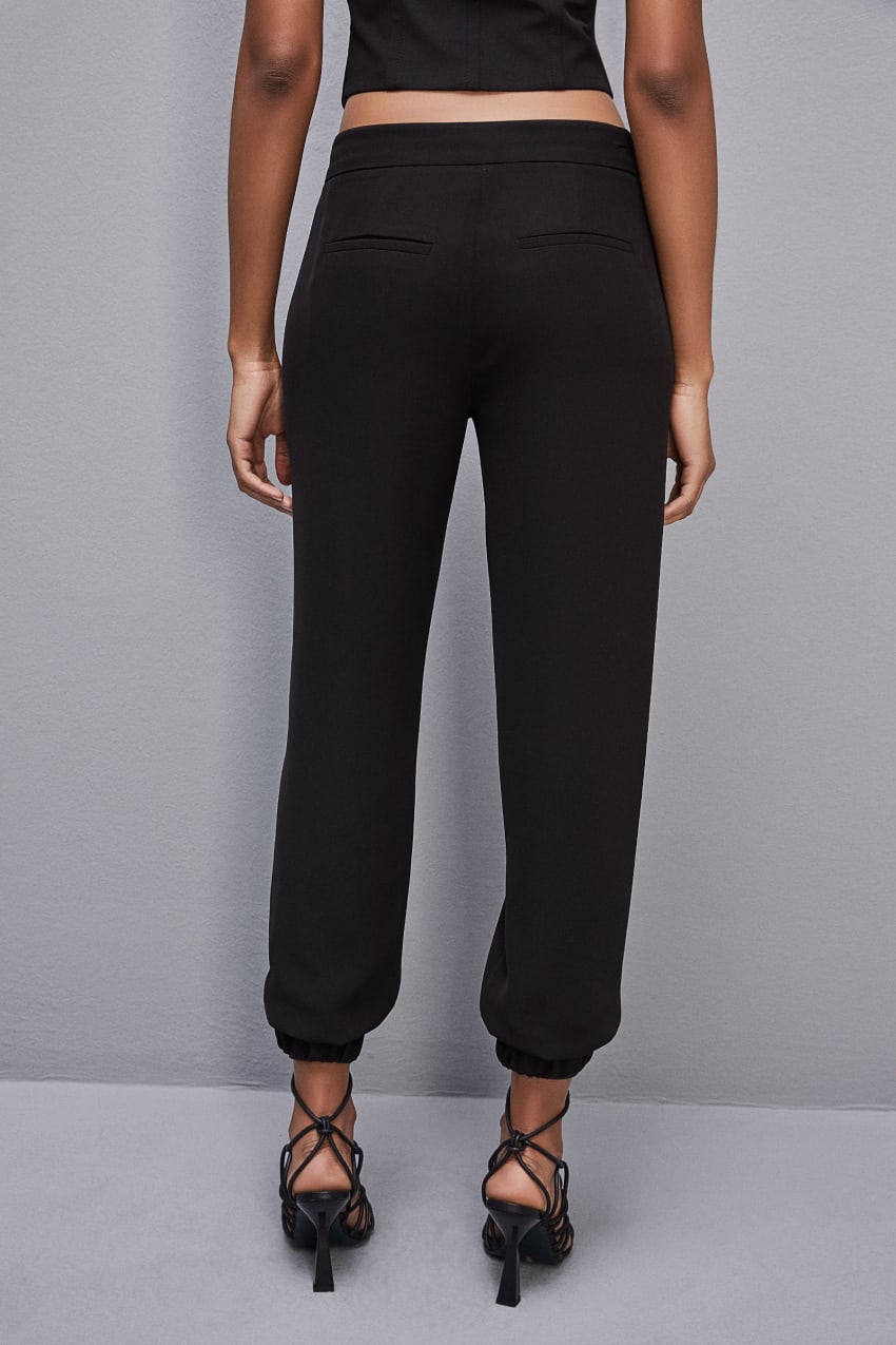 Black Patrizia Pepe Low-waisted Jogger Pants | VQX197248