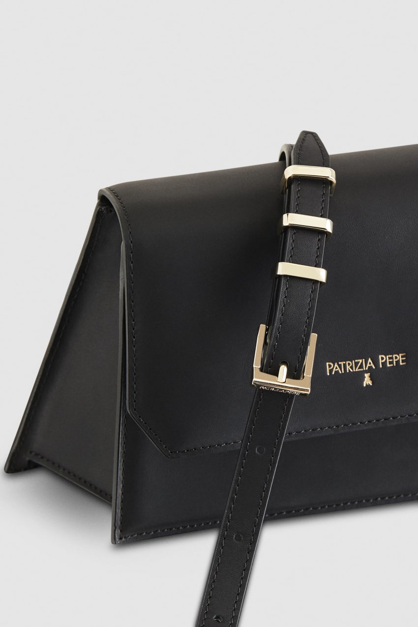 Black Patrizia Pepe Medium Astral Bag | PLJ146720