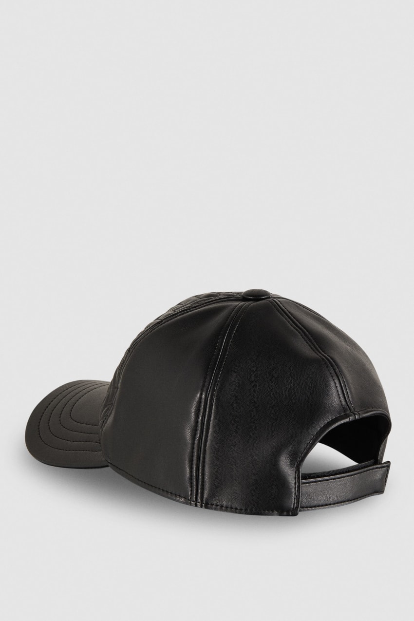 Black Patrizia Pepe Padded Fly Baseball Cap | ODU267985