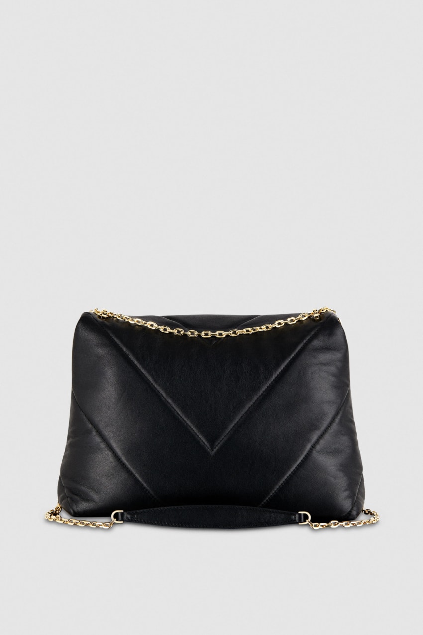 Black Patrizia Pepe Padded Fly Crossbody Bag | LVT439860