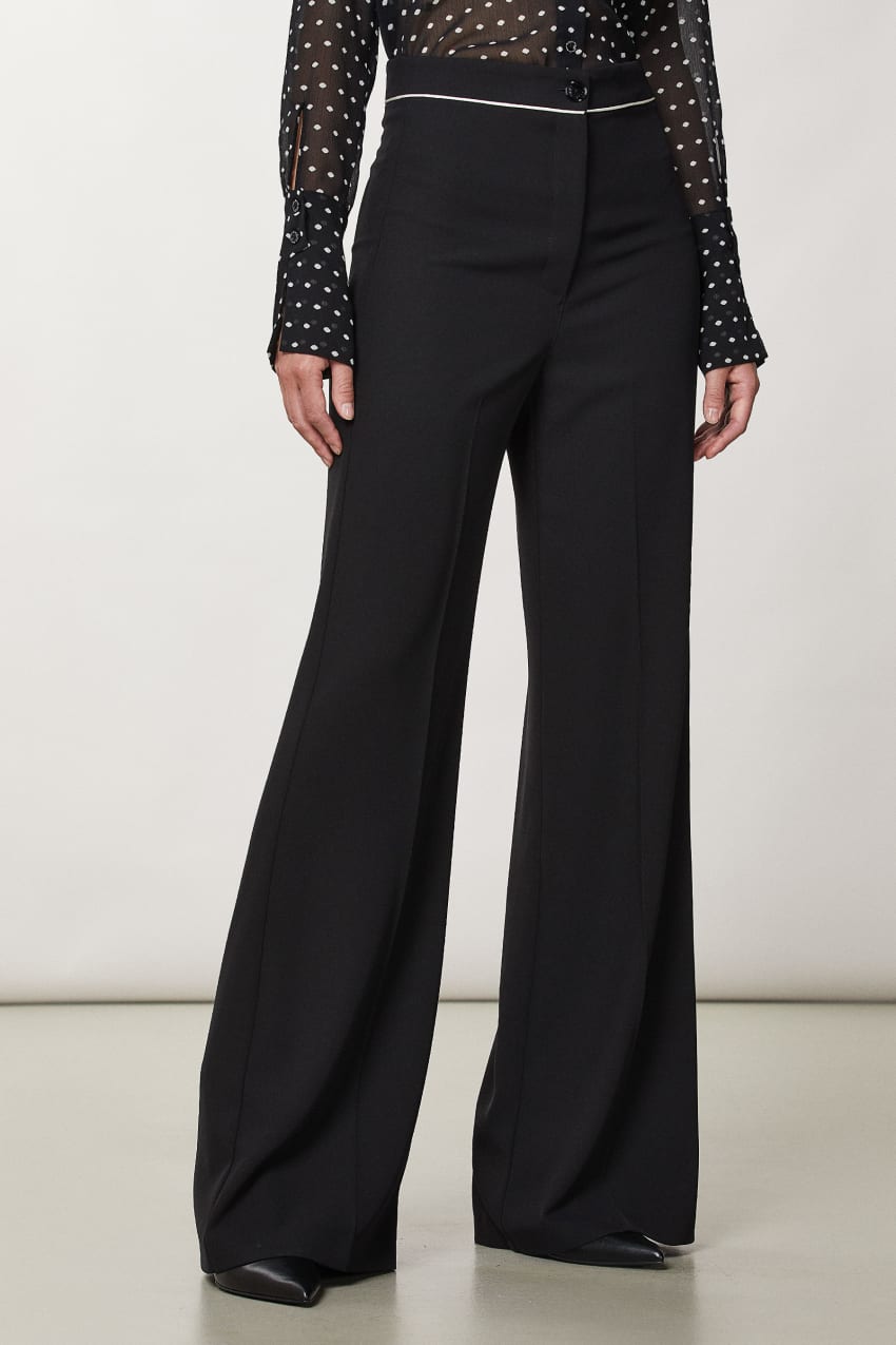 Black Patrizia Pepe Palazzo Pants | XSB675813