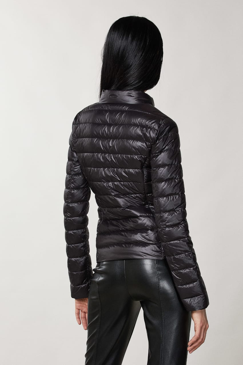 Black Patrizia Pepe Reversible Down Proof Nylon Down Jacket | KXH628971