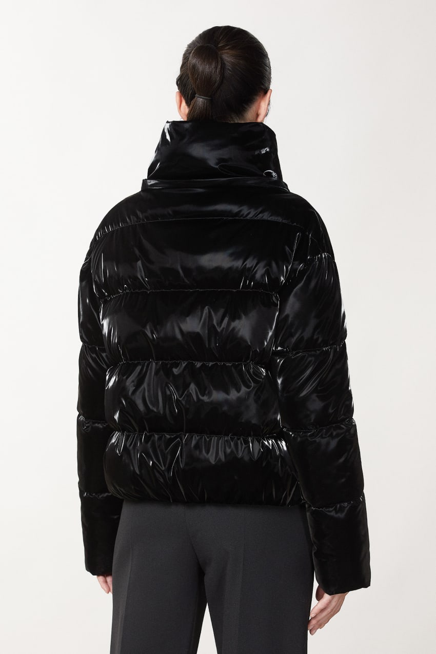 Black Patrizia Pepe Short Padded Down Jacket | VCI398145