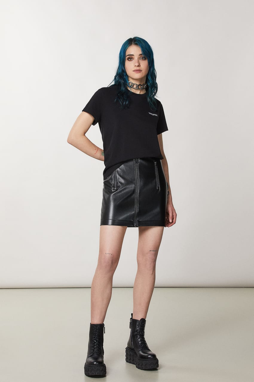 Black Patrizia Pepe Short Sleeve Jersey T-shirt | KQN851796