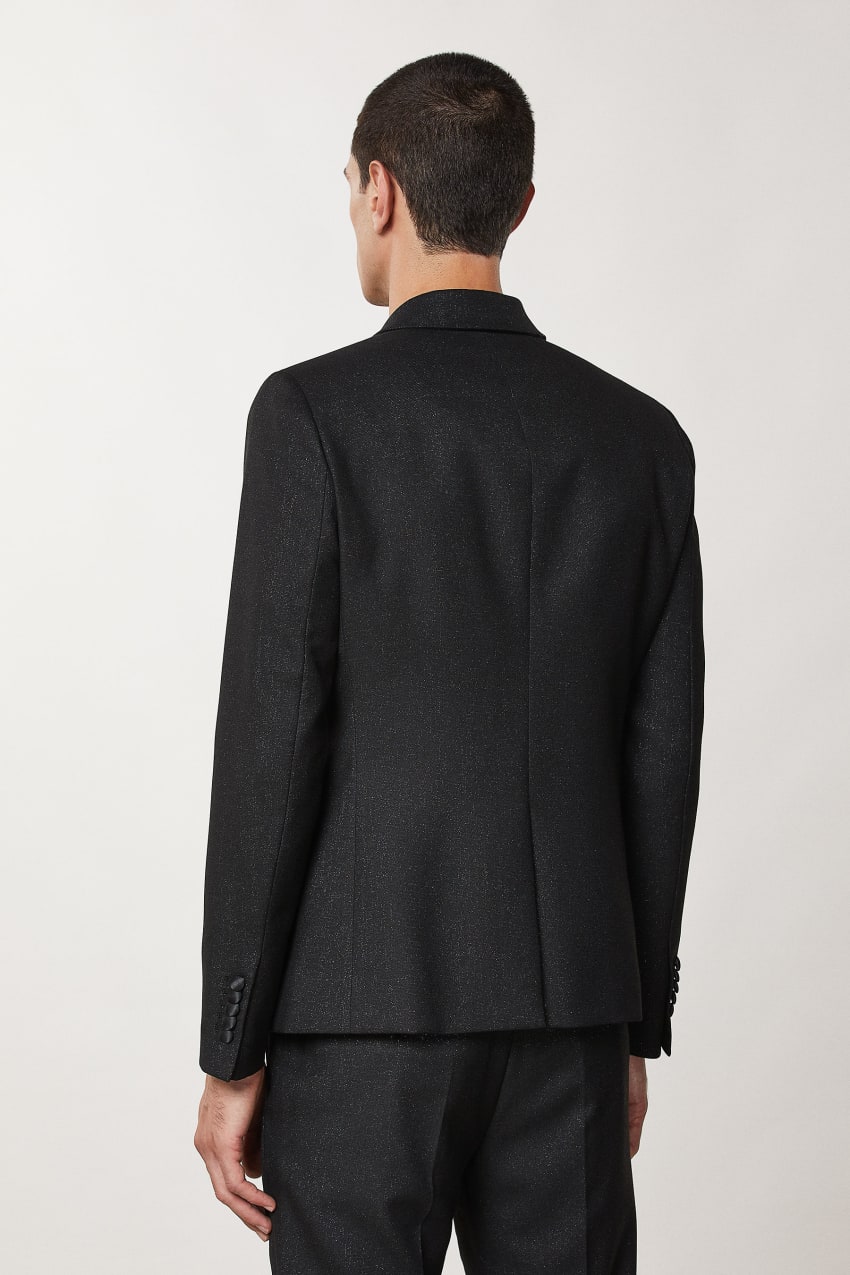 Black Patrizia Pepe Slim Fit Tuxedo Jacket | JDQ467821