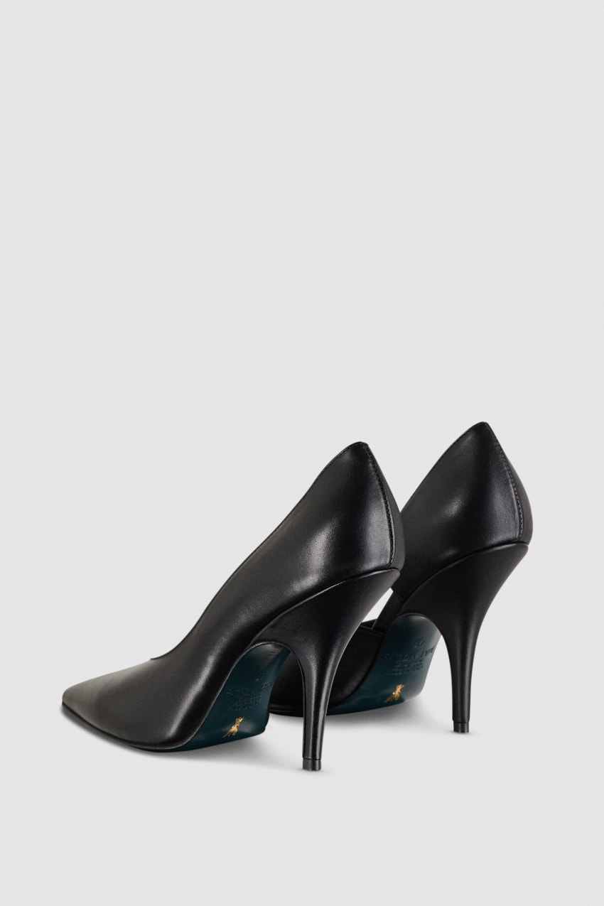 Black Patrizia Pepe Smooth Leather Pumps | LHQ139657