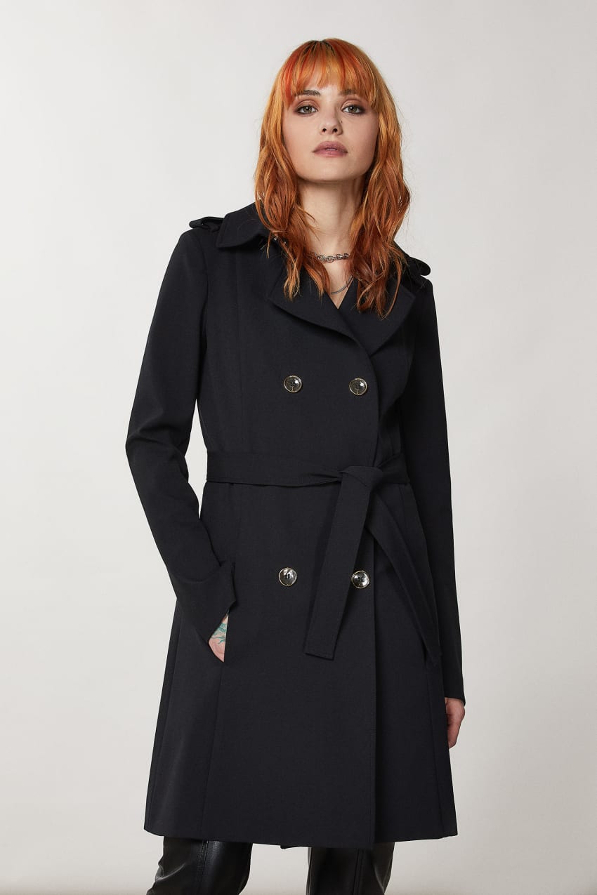 Black Patrizia Pepe Trench | SHD548706