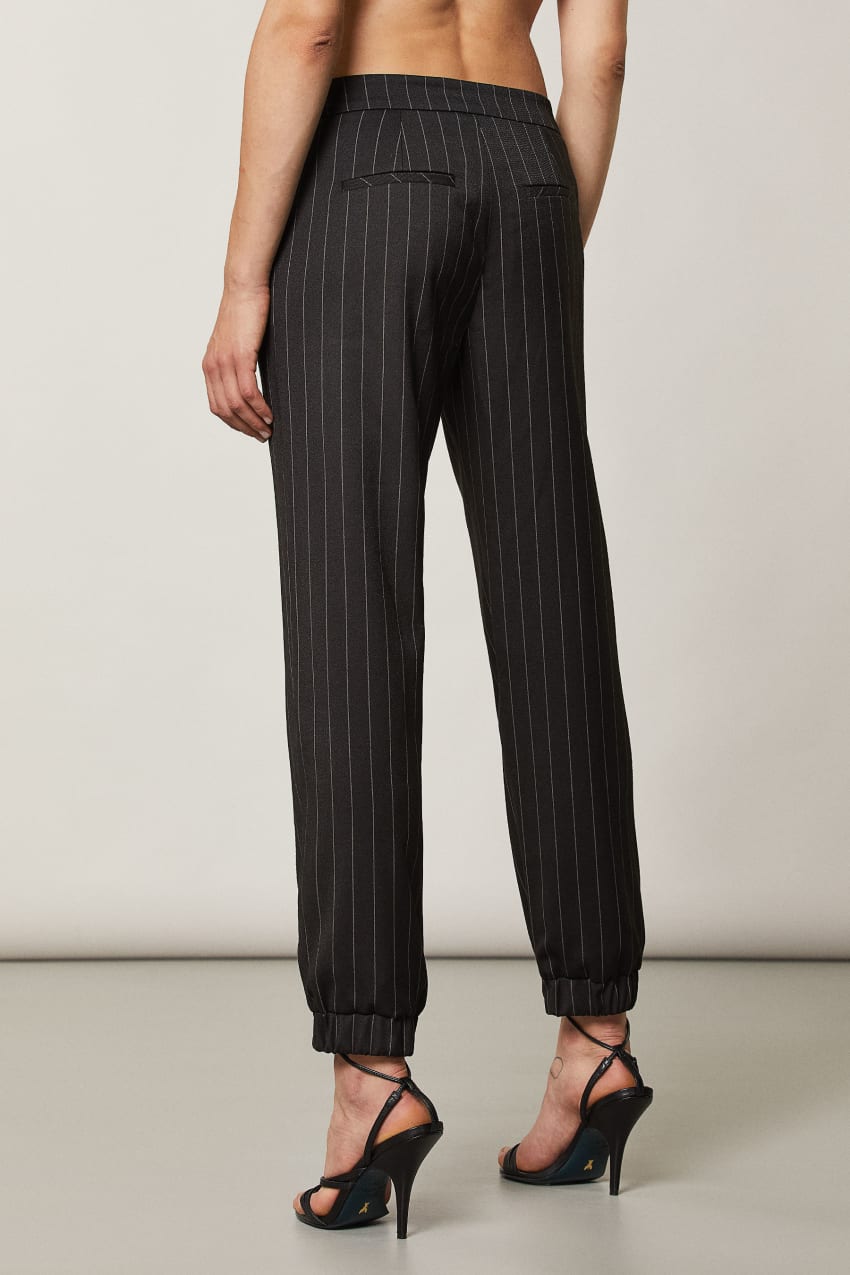 Black Patrizia Pepe Viscose Jogging Pants | XZL158439