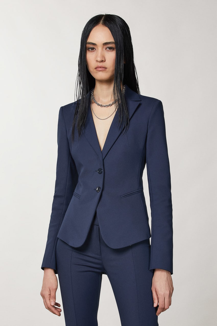 Blue Patrizia Pepe 2-button Slim Jacket | EBX382057