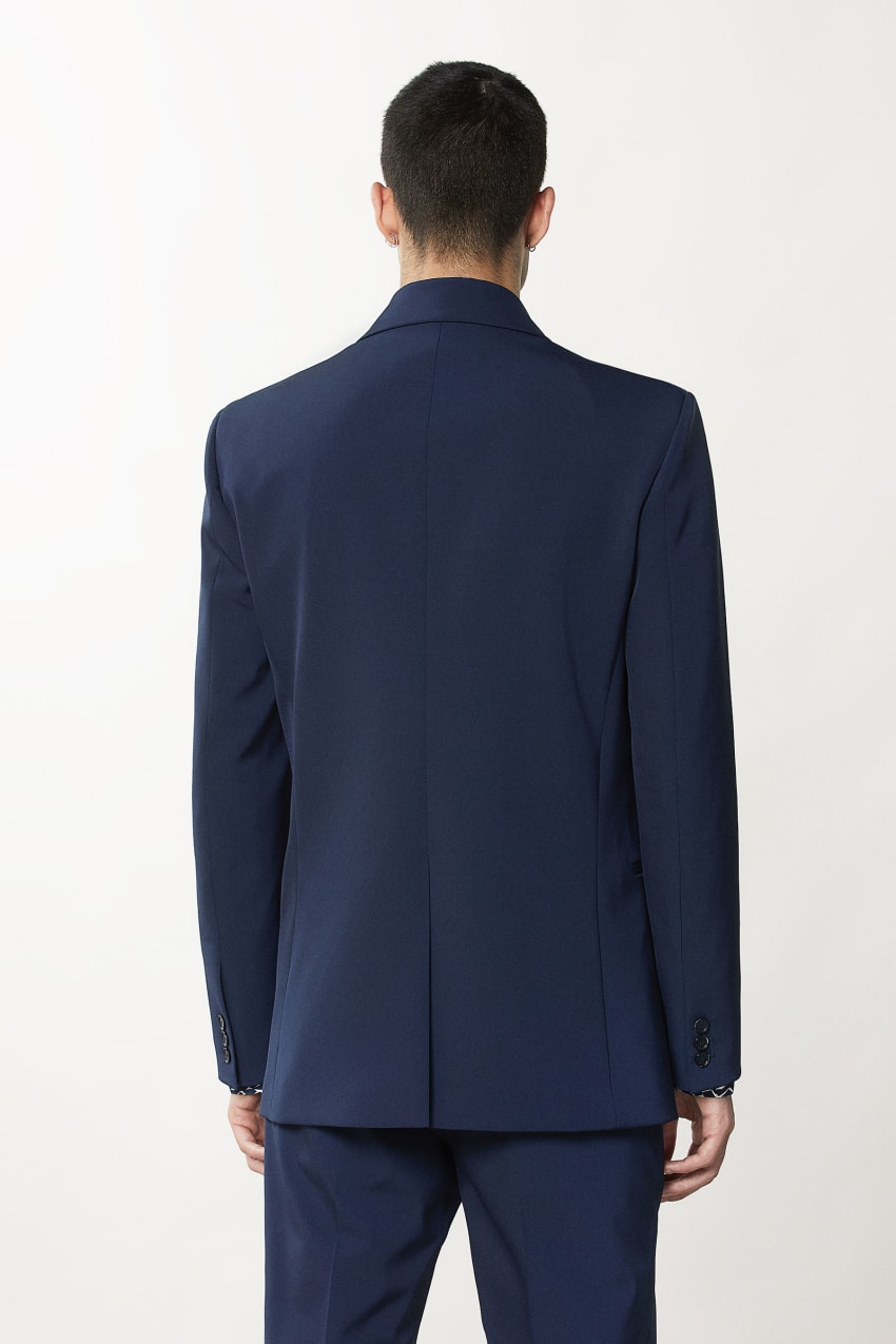 Blue Patrizia Pepe Double-breasted Gabardine Jacket | DYA803256