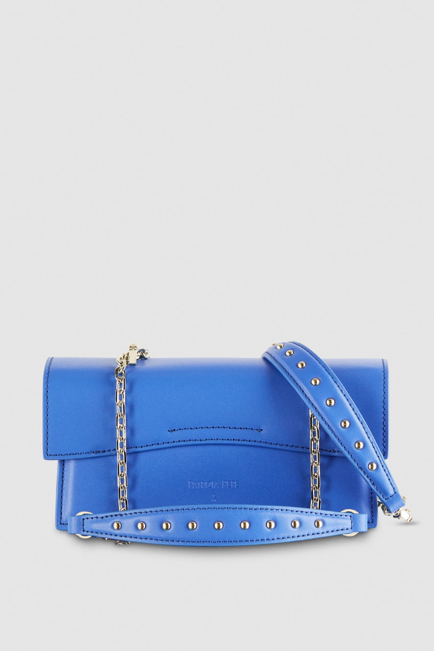 Blue Patrizia Pepe Fly Bamby Leather Shoulder Bag | UCX635701