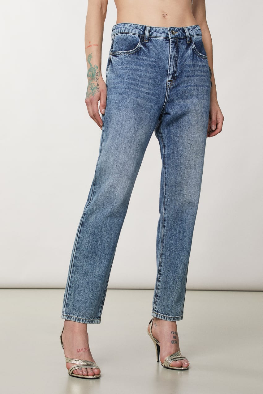 Blue Patrizia Pepe High Waist Denim Pants | DLV946310