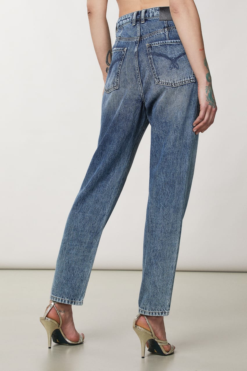 Blue Patrizia Pepe High Waist Denim Pants | DLV946310