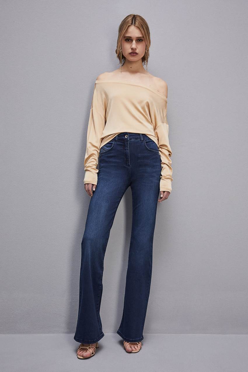 Blue Patrizia Pepe Jeans Jeggings Flare | EGW927641