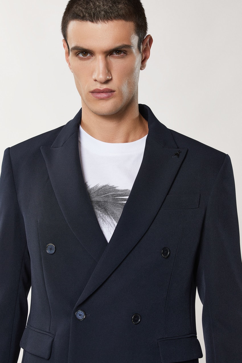 Blue Patrizia Pepe Regular Fit Double-breasted Jacket | OFV501634