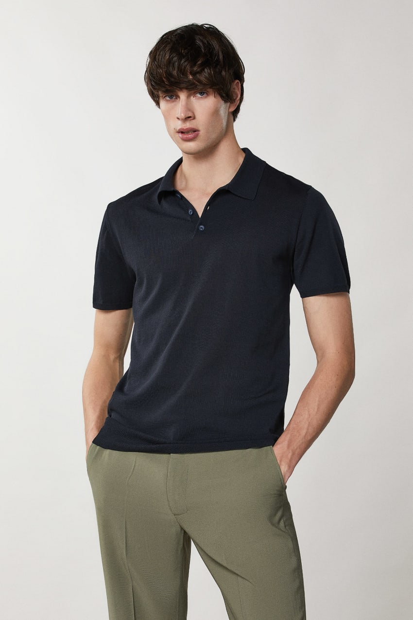 Blue Patrizia Pepe Short-sleeved Polo Shirt | MQY012675