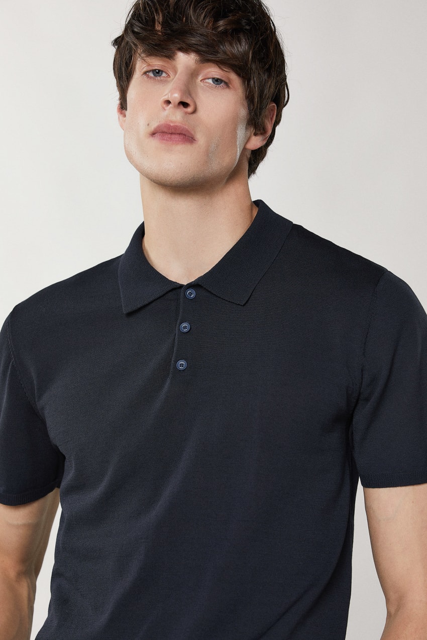 Blue Patrizia Pepe Short-sleeved Polo Shirt | MQY012675