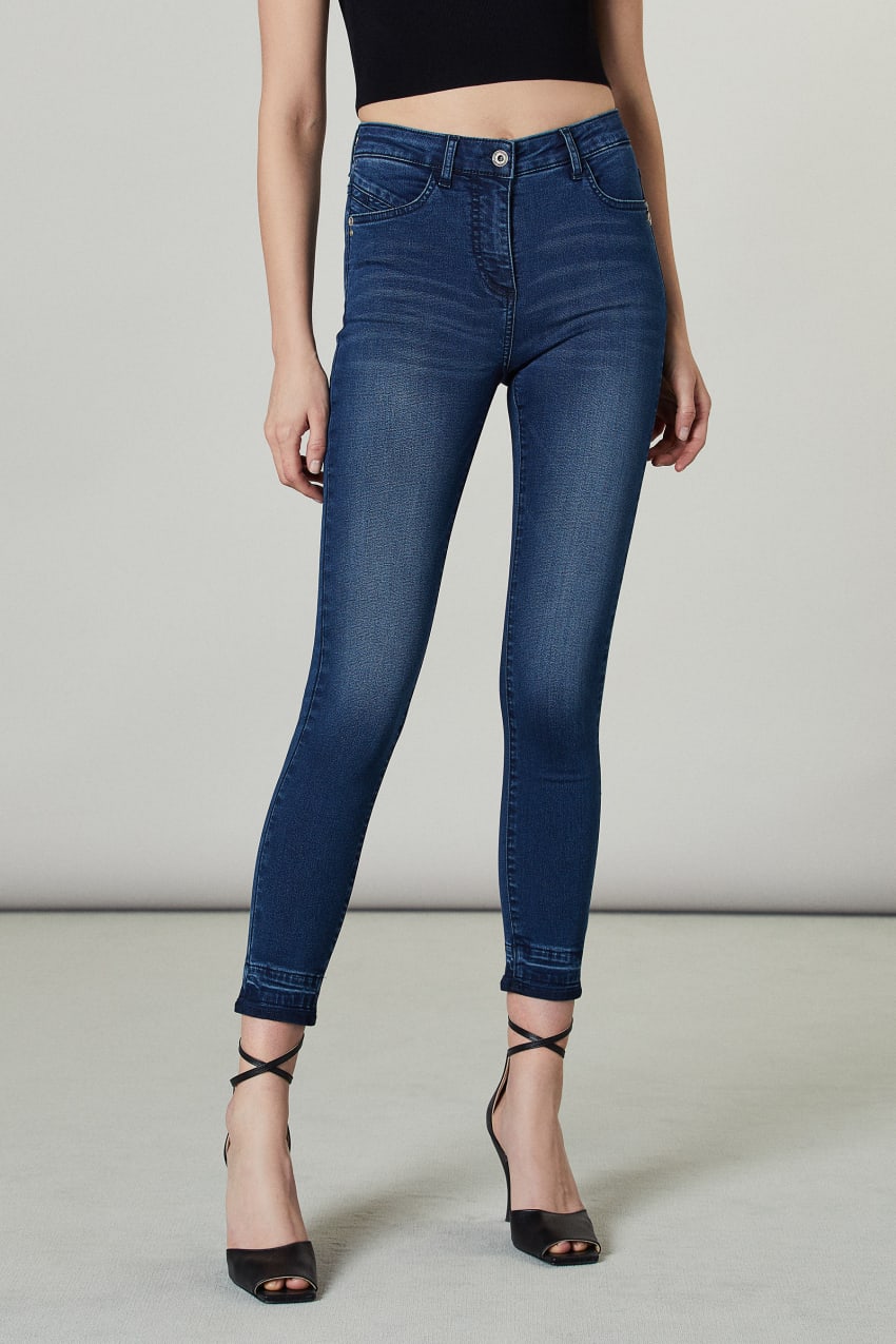 Blue Patrizia Pepe Skinny Jeans Regular Waist | AMT759234