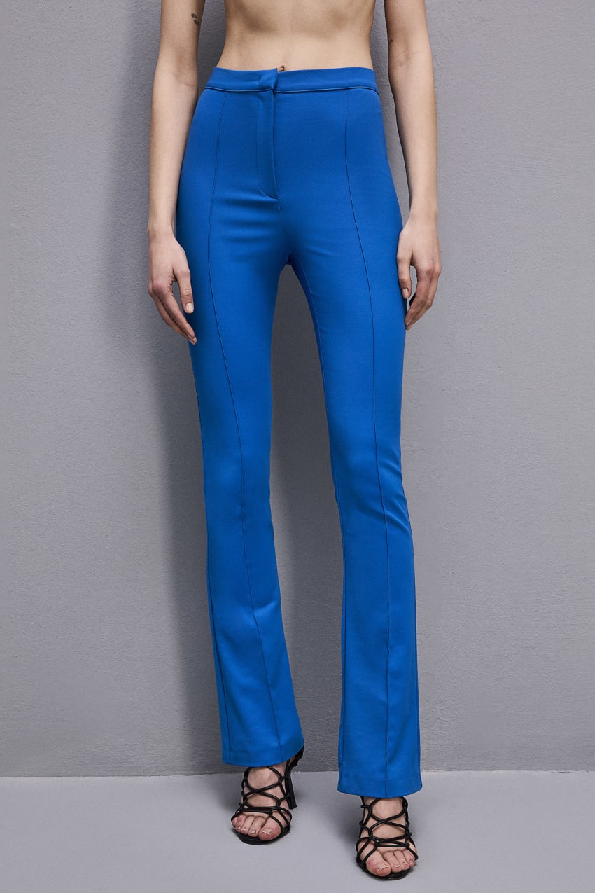 Blue Patrizia Pepe Slim Flare Pants | BRP016234