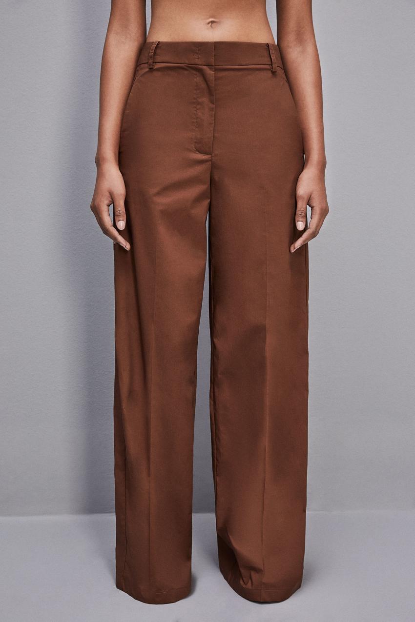 Brown Patrizia Pepe Low-waisted Palazzo Fit Pants | IQY975803