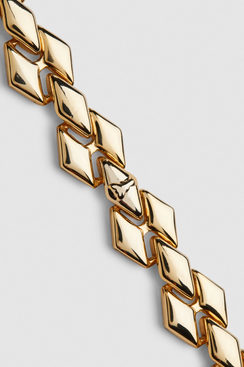 Gold Patrizia Pepe Brass Link Bracelet | CIJ321680