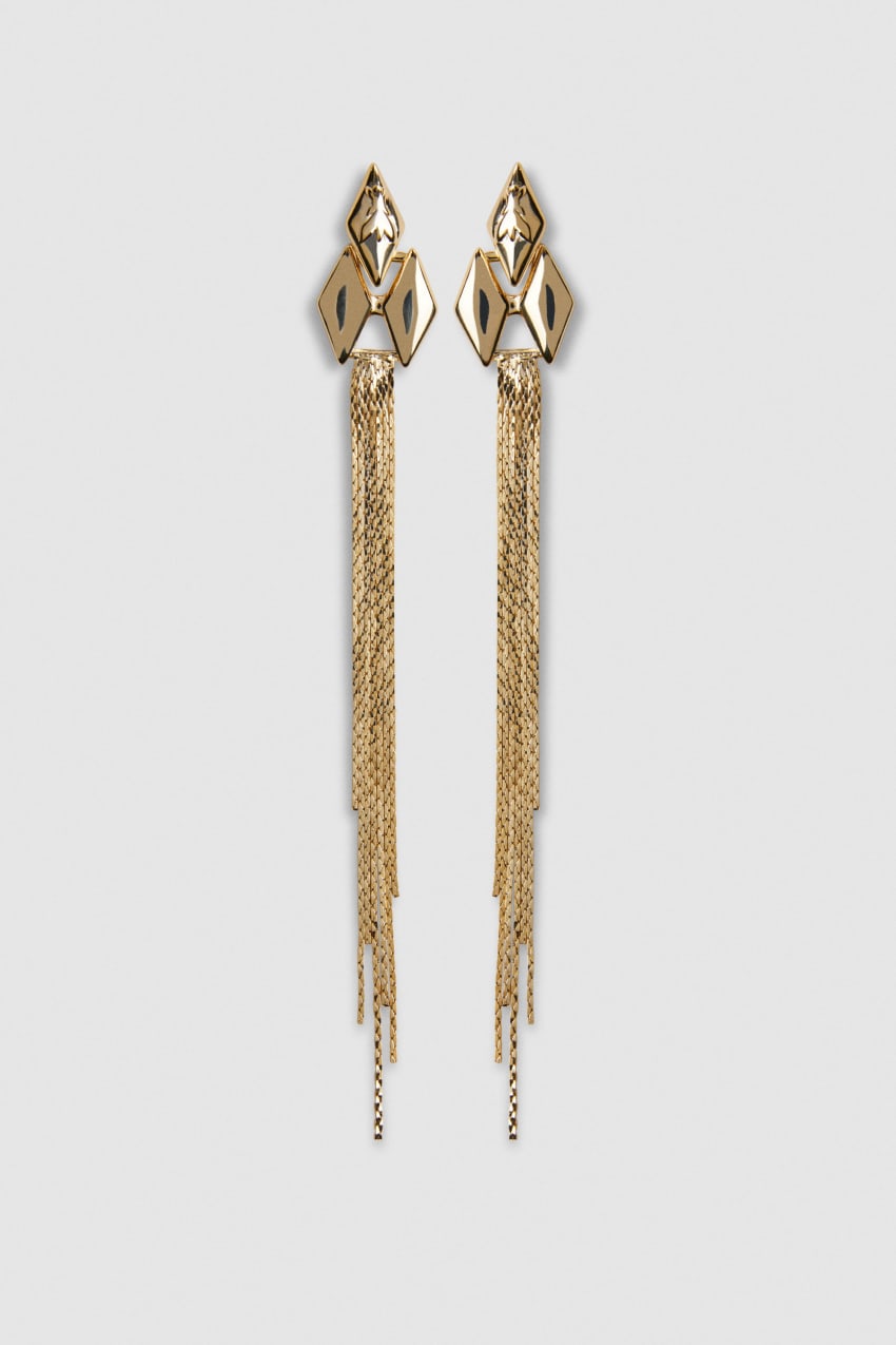 Gold Patrizia Pepe Brass Pendant Earrings | XQG451392