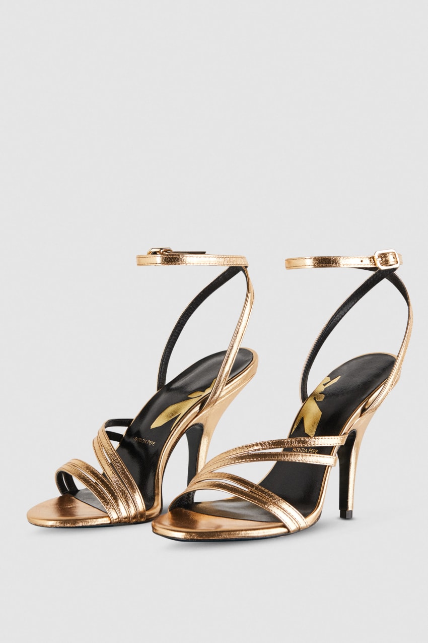 Gold Patrizia Pepe Heeled Sandals | RHT417852