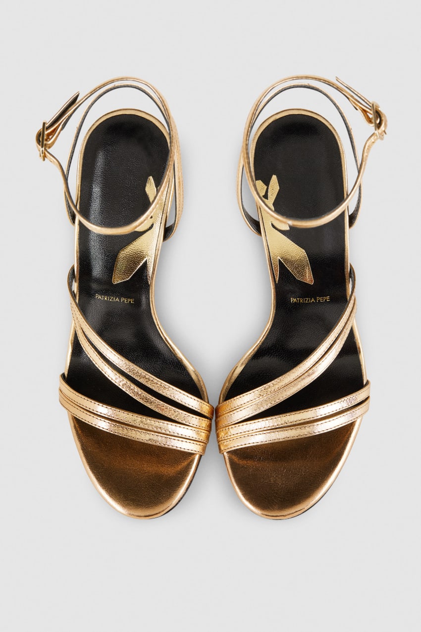 Gold Patrizia Pepe Heeled Sandals | RHT417852