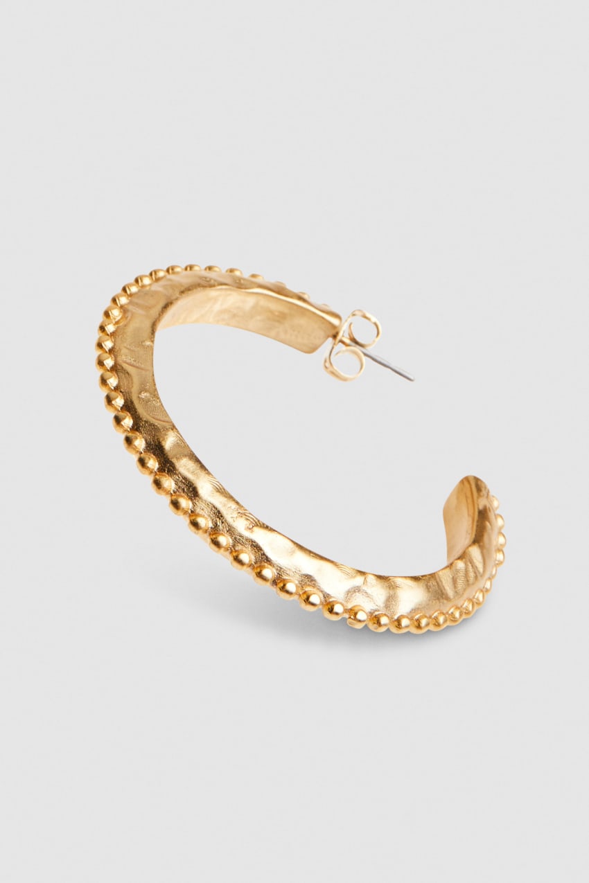 Gold Patrizia Pepe Hoop Earrings | SQX437209