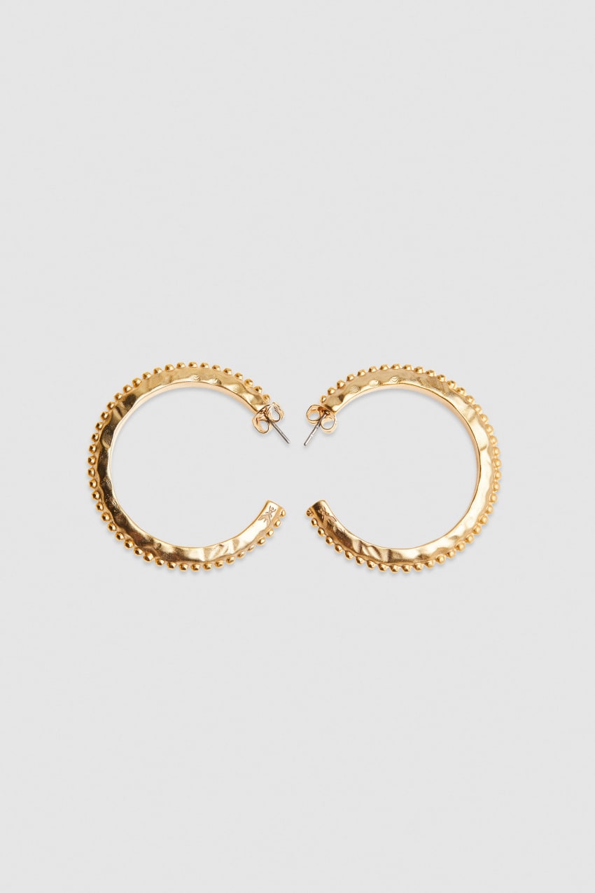 Gold Patrizia Pepe Hoop Earrings | SQX437209