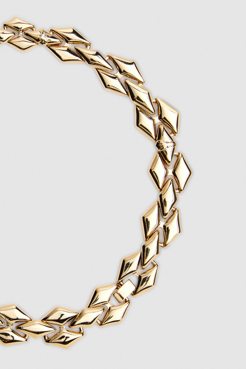 Gold Patrizia Pepe New Chain Brass Necklace | XIG270384