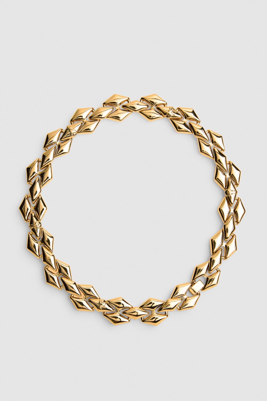 Gold Patrizia Pepe New Chain Brass Necklace | XIG270384