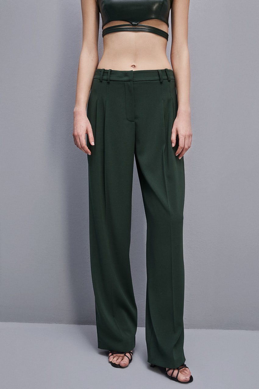 Green Patrizia Pepe Essential Crepe Pants | YXN160873