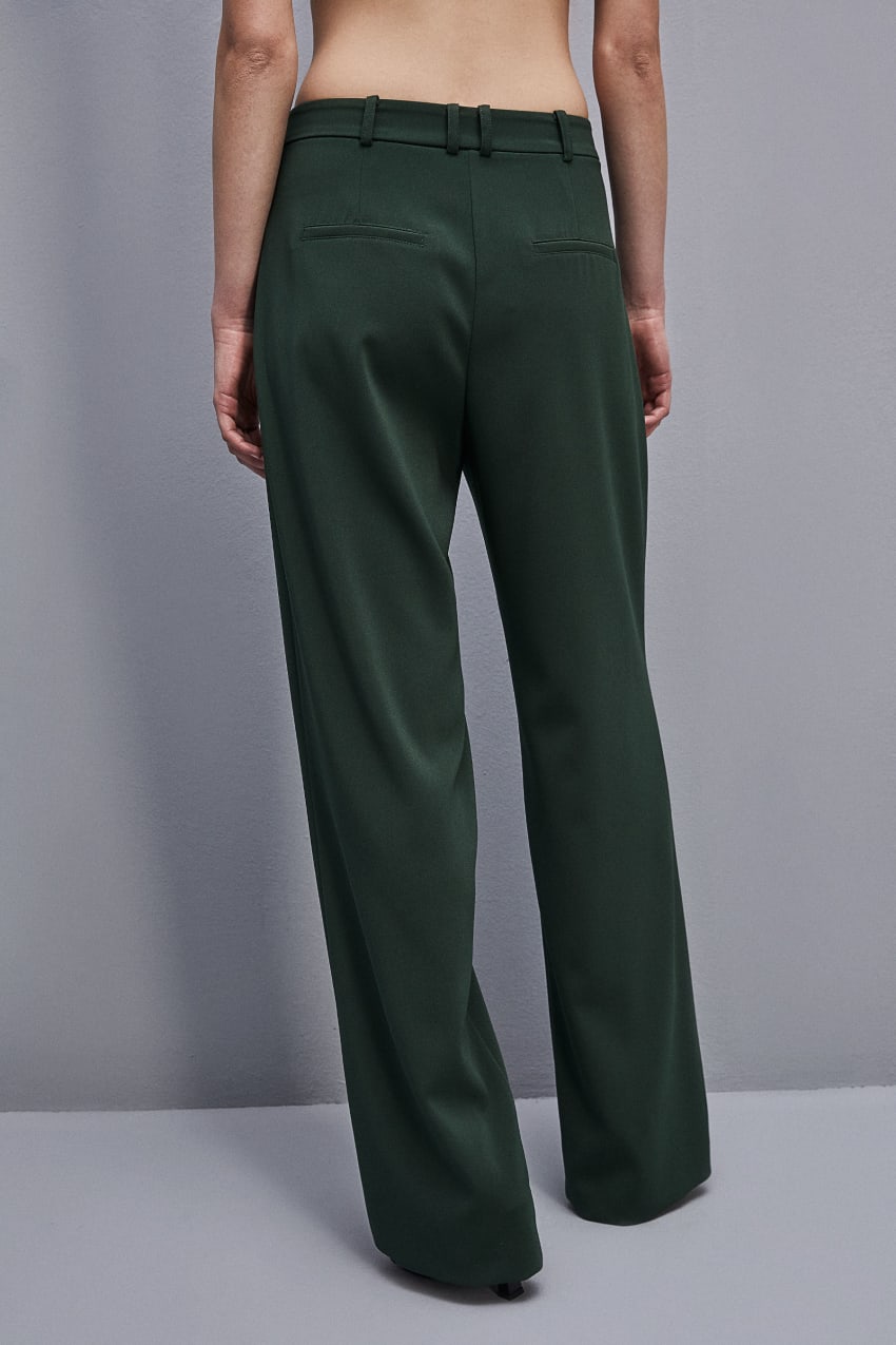 Green Patrizia Pepe Essential Crepe Pants | YXN160873