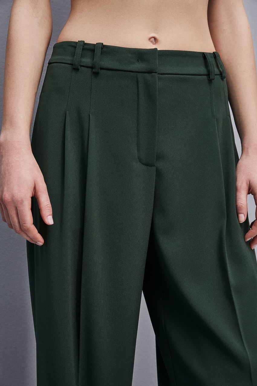 Green Patrizia Pepe Essential Crepe Pants | YXN160873