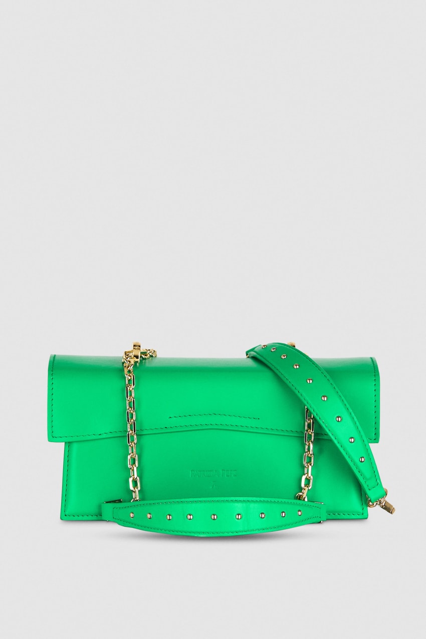 Green Patrizia Pepe Fly Bamby Leather Shoulder Bag | ZOI359246