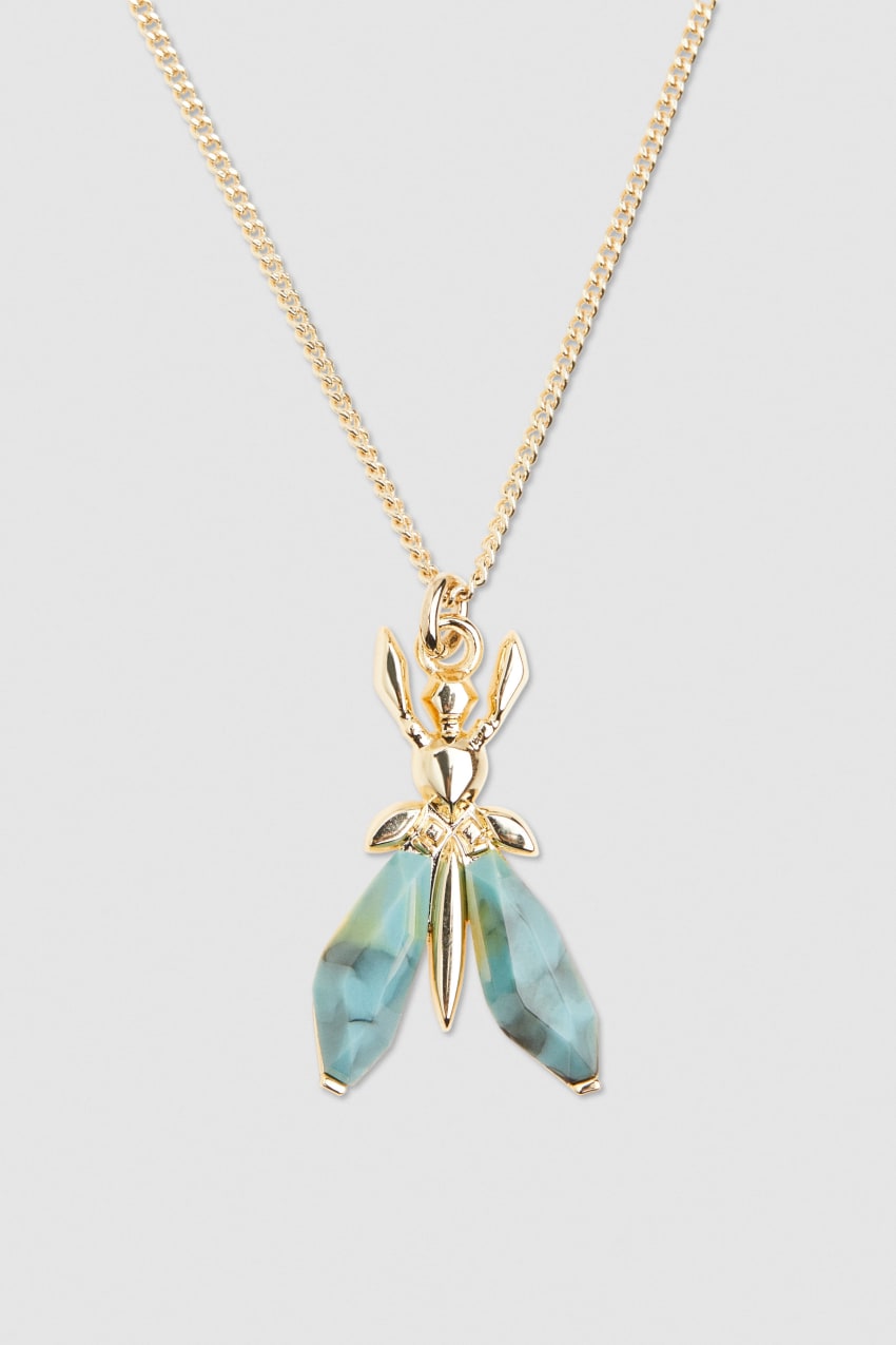 Green Patrizia Pepe Precious Fly Mini Necklace | ALR918703