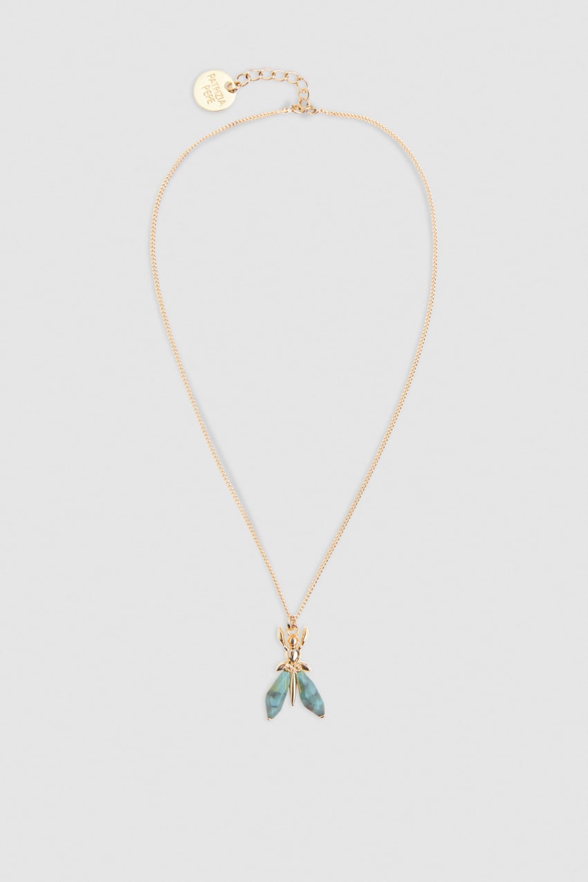 Green Patrizia Pepe Precious Fly Mini Necklace | ALR918703