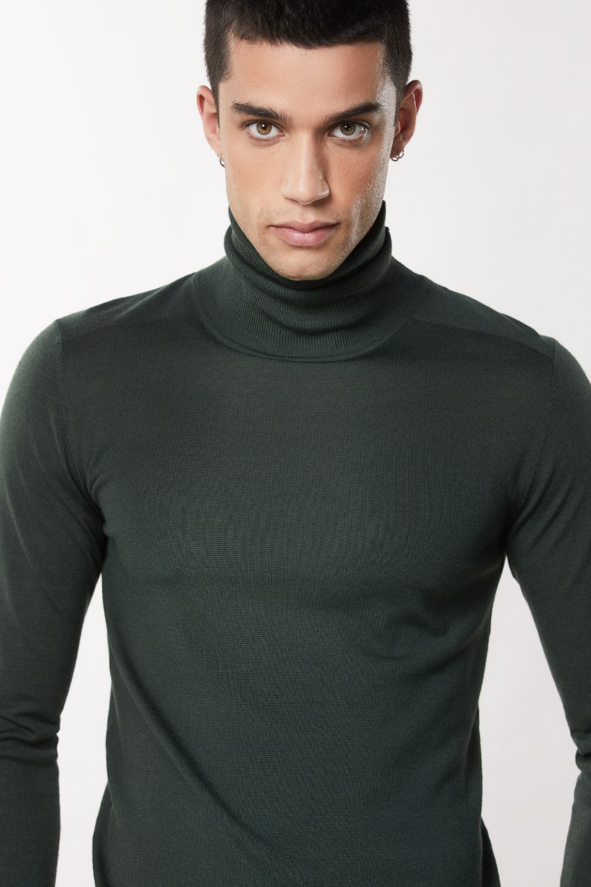 Green Patrizia Pepe Pure Wool Turtleneck Sweater | OQY143792