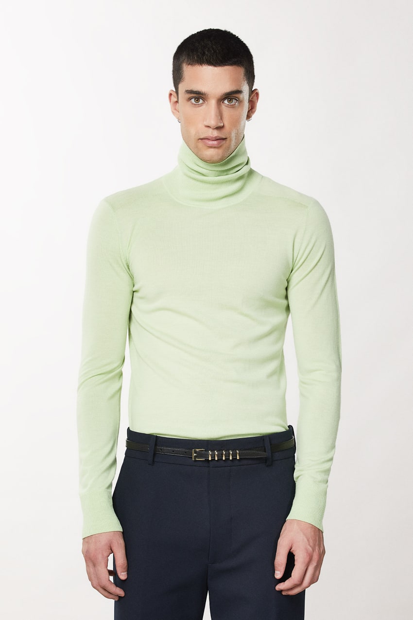 Green Patrizia Pepe Pure Wool Turtleneck Sweater | XQW854960