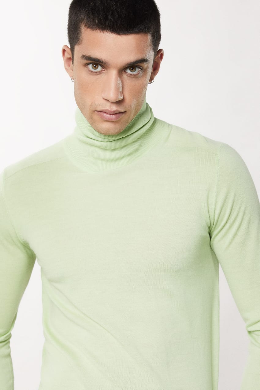 Green Patrizia Pepe Pure Wool Turtleneck Sweater | XQW854960