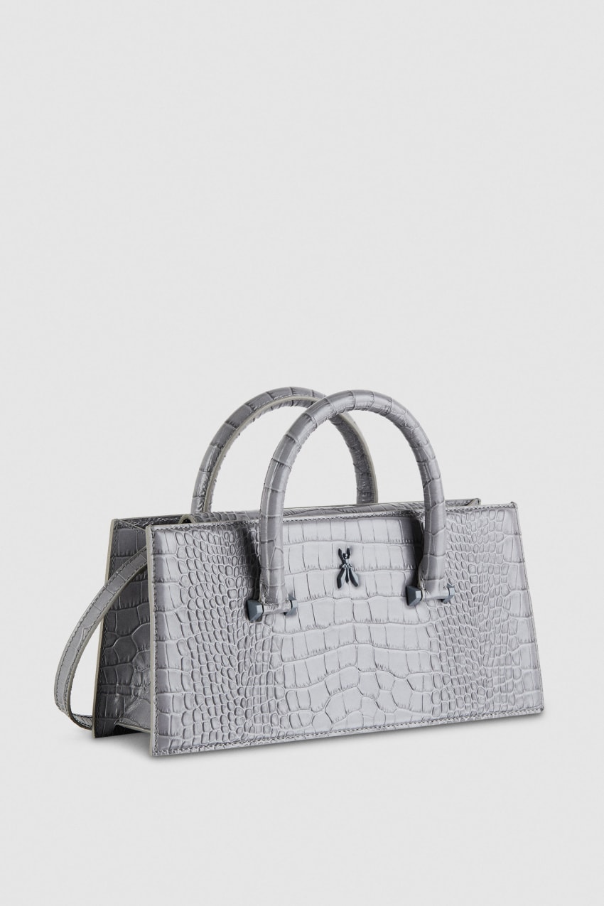 Grey Patrizia Pepe Crocodile-print Fly Bamby | COI529463