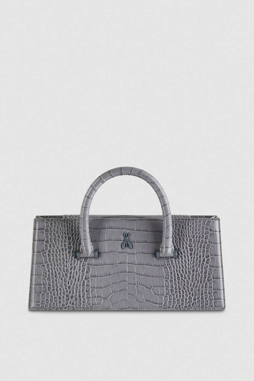 Grey Patrizia Pepe Crocodile-print Fly Bamby | COI529463