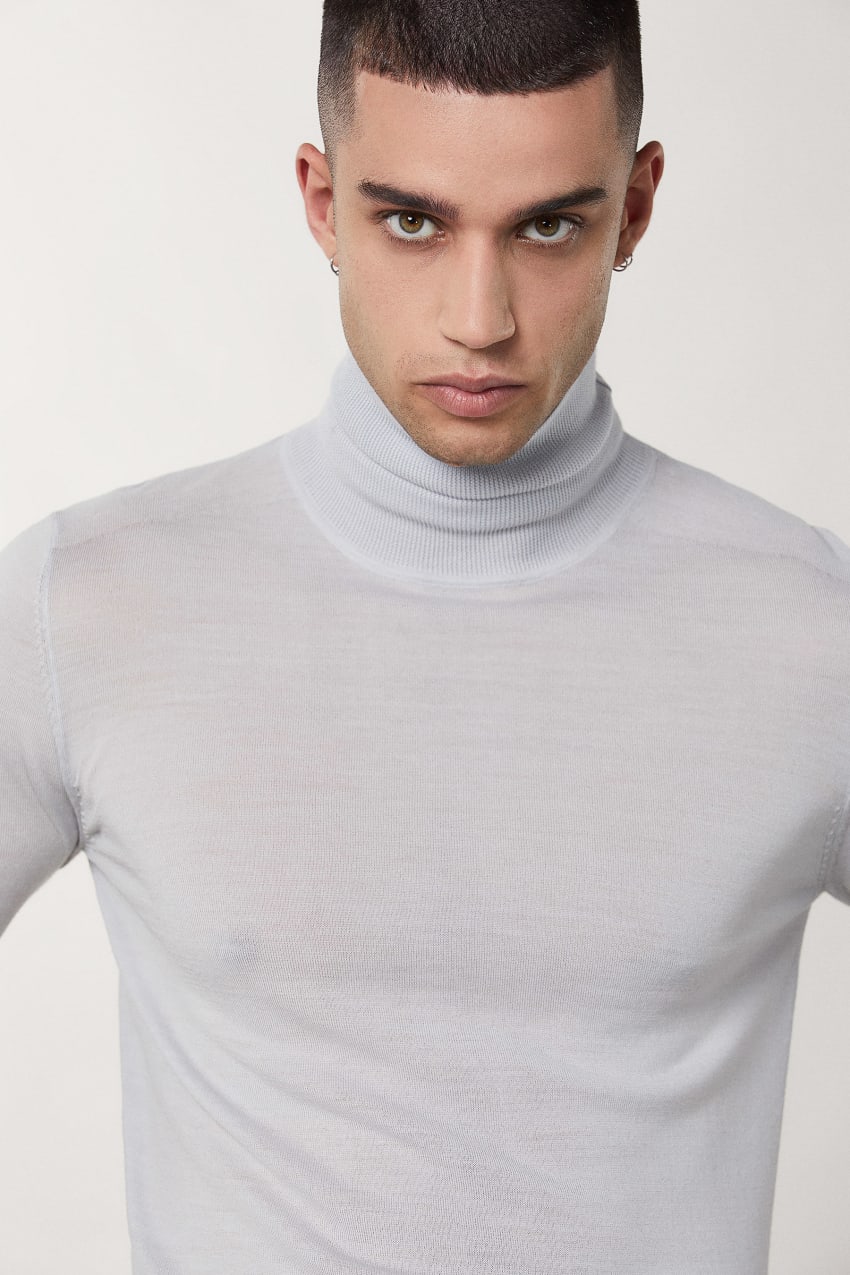 Grey Patrizia Pepe Pure Wool Turtleneck Sweater | RKE367819