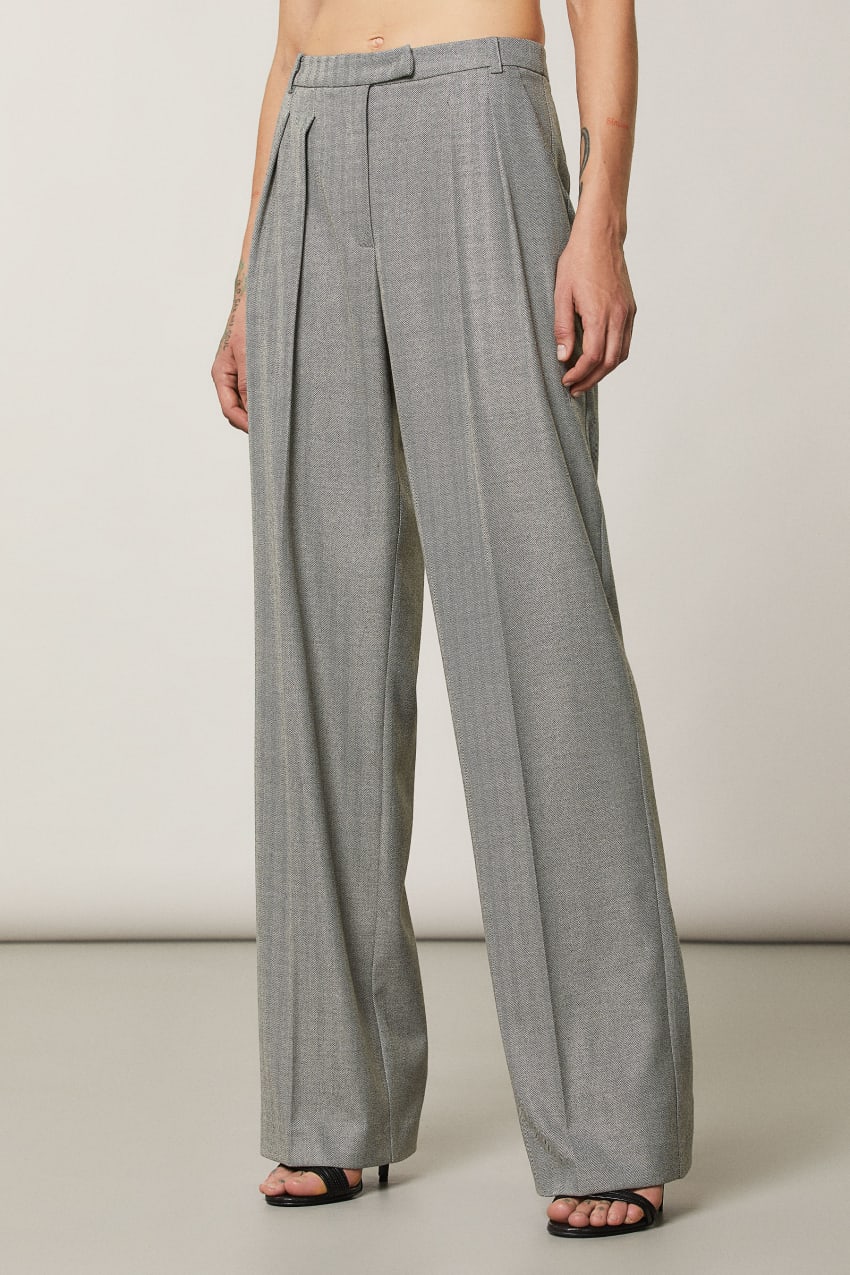 Grey Patrizia Pepe Soft Viscose Pants | BYH438601