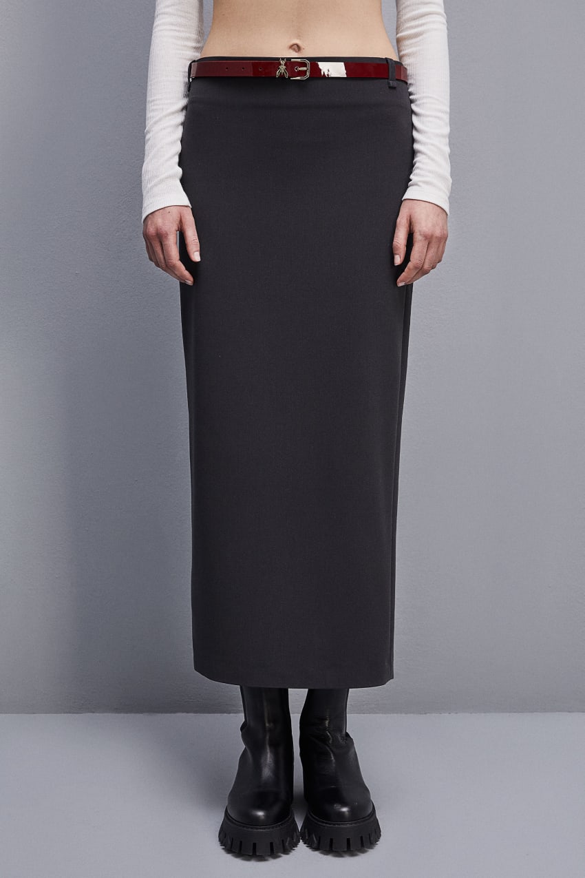 Grey Patrizia Pepe Viscose Pencil Skirt | XYO075148