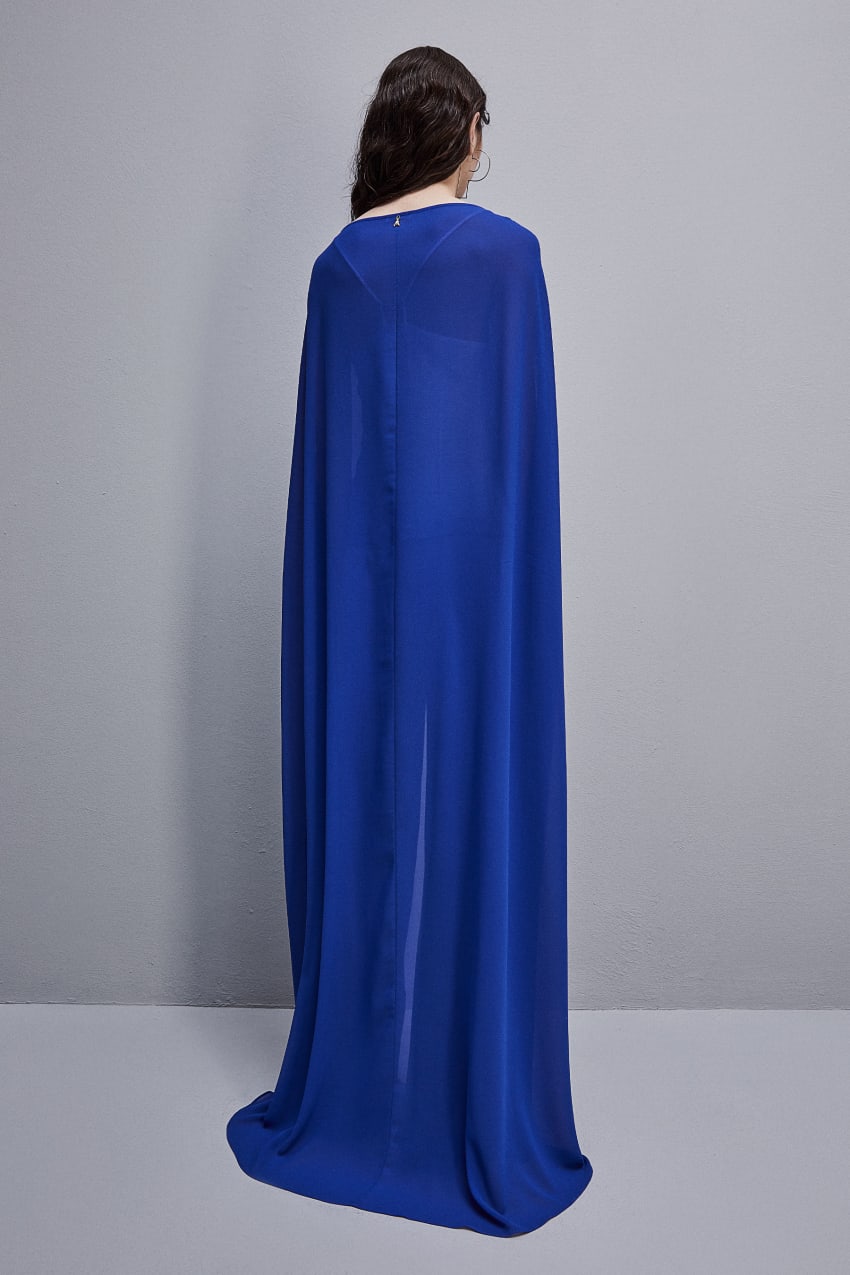 Light Blue Patrizia Pepe Cape In Poly Georgette With Neckline On The Back | EGJ281650