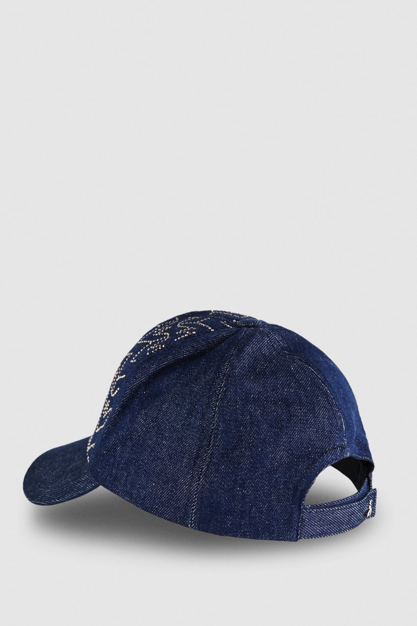 Light Blue Patrizia Pepe Denim Fly Monogram Baseball Cap | XYQ026741