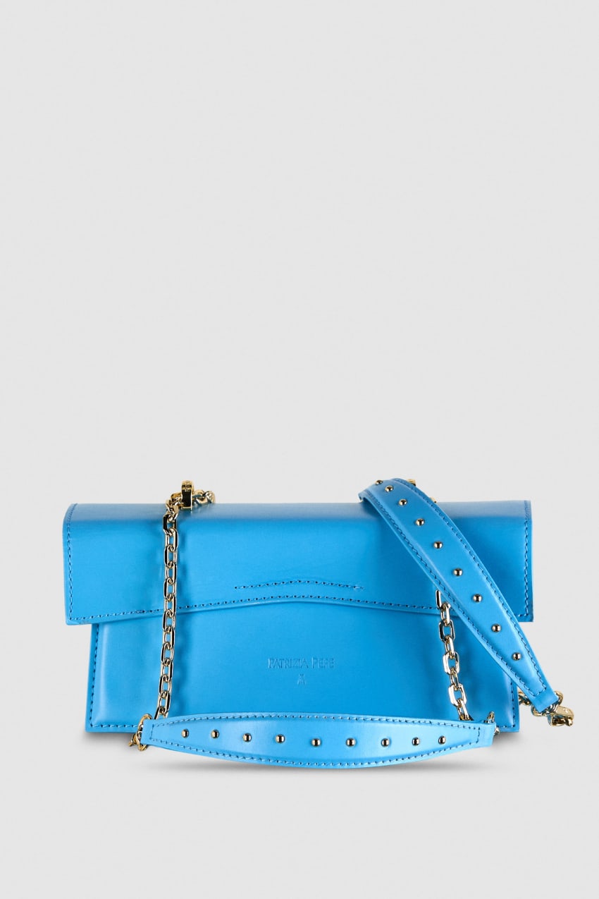 Light Blue Patrizia Pepe Fly Bamby Leather Shoulder Bag | DTP013846