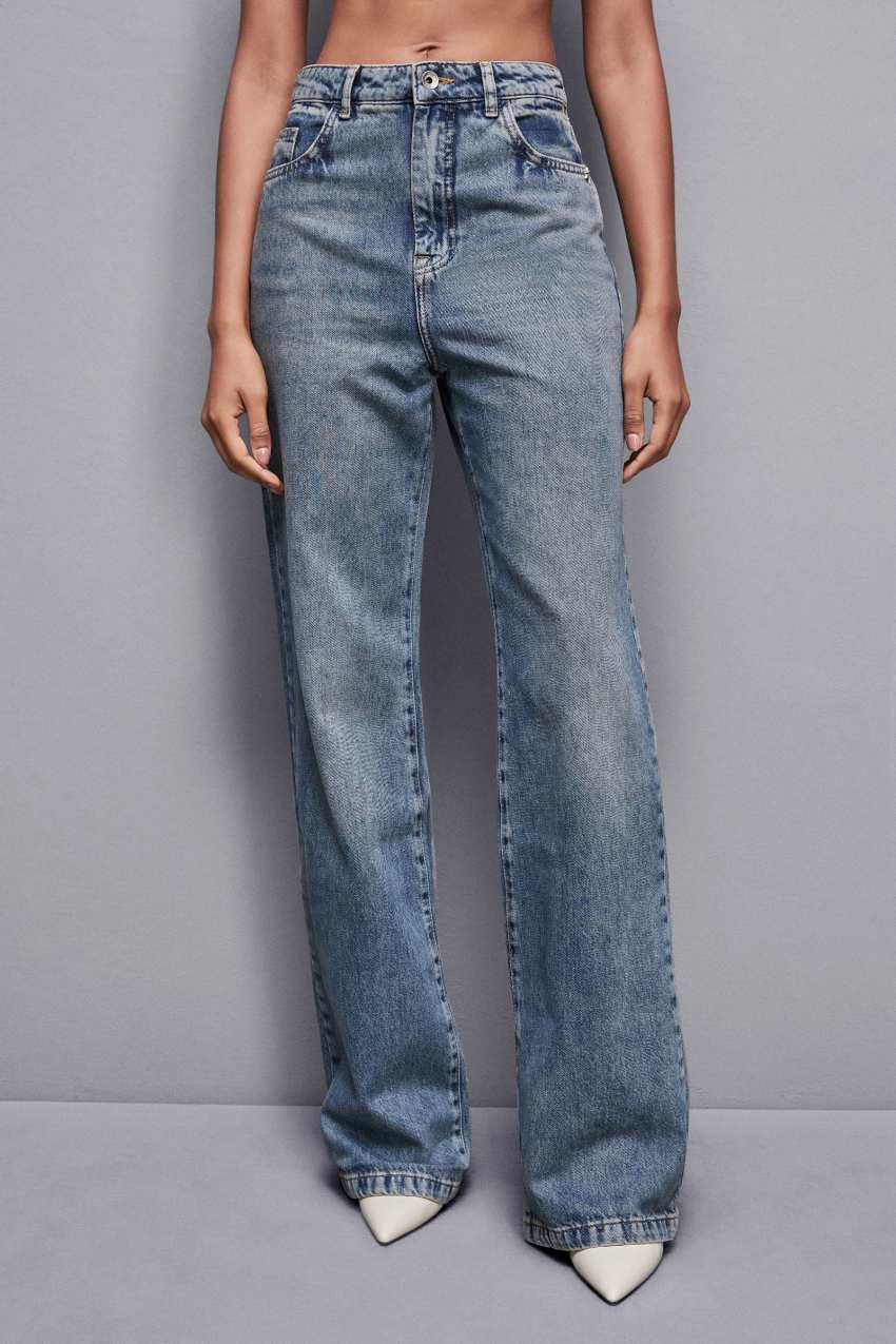 Light Blue Patrizia Pepe High-waisted Straight Fit Jeans | AOE149573